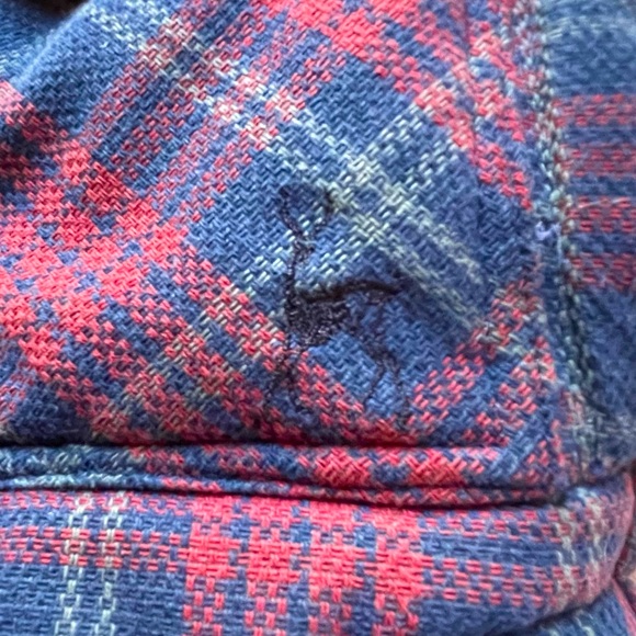 Kane & Unke Plaid Quilted Corduroy Vest Size Medium Navy Blue Burgundy Red - Picture 5 of 11